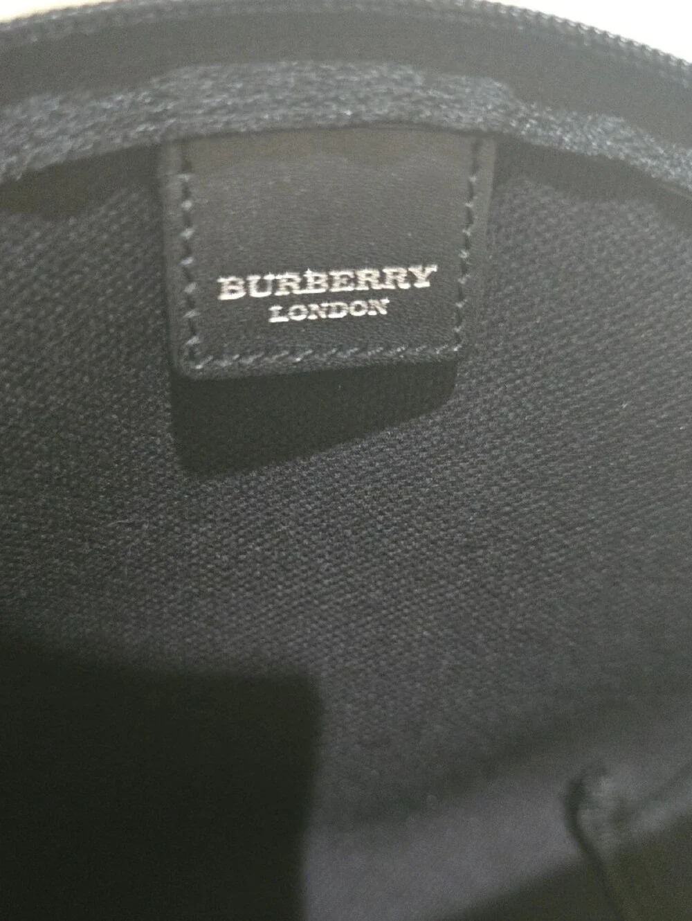 Burberry Plaid Oval Cosmetic Case in Beige and Black